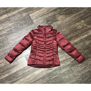 The North Face 550 Women’s Dark Red Puffer Goose Down Outdoor Jacket Size Small
